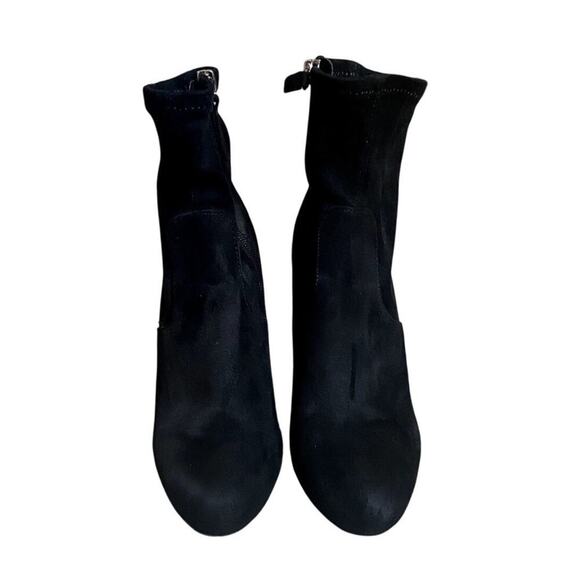 Steve Madden - Black Faux Suede High Heel Sock Booties - Size 7 - Picture 4 of 5